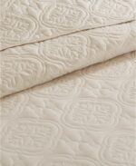 Oakley 3 Piece King Bedspread Set - Cream - Image 6