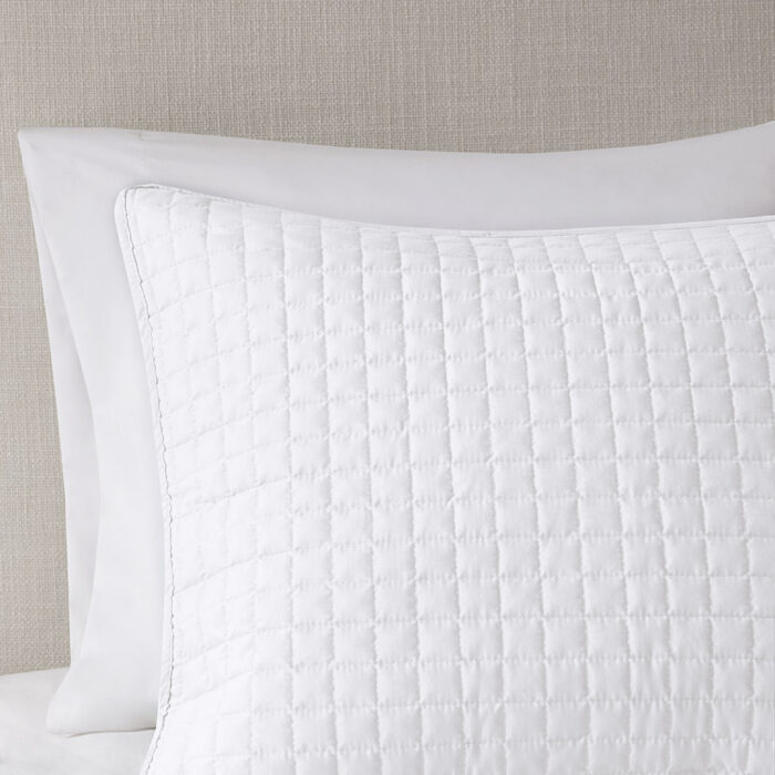 Otto 3 Piece White Reversible Quilted Coverlet Set - Image 3