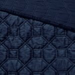 Harper Velvet 3 Piece Full/Queen Quilted Coverlet Set (Navy) - Image 2