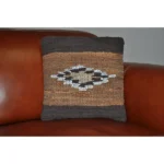 Matador Diamond Design 18x18-inch Leather Chindi Pillow - Image 2
