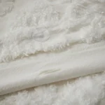 Madison Park Aeriela Tufted Cotton Chenille Damask Duvet Cover Set - Off White - Queen - Image 7