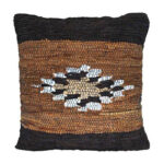 Matador Diamond Design 18x18-inch Leather Chindi Pillow
