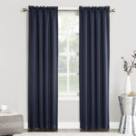 Sun Zero Barrow Energy Efficient Rod Pocket Curtain Panel (Navy)