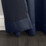 Sun Zero Barrow Energy Efficient Rod Pocket Curtain Panel (Navy) - Image 3