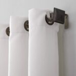 No. 918 Montego Casual Textured Grommet Curtain Panel, 48" x 95", White - Image 2