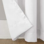 No. 918 Montego Casual Textured Grommet Curtain Panel, 48" x 95", White - Image 3