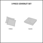 Otto 3 Piece White Reversible Quilted Coverlet Set - Image 8