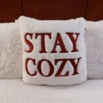 Stay Cozy Sherpa Throw Pillow - Image 2
