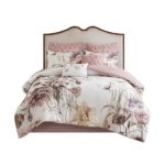 Cassandra 8 Piece 100% Cotton Printed King Comforter Set - Image 2
