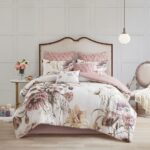 Cassandra 8 Piece 100% Cotton Printed Queen Comforter Set - Image 2