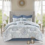 Isla 8 Piece Cotton Floral Printed Reversible Comforter Set - Image 5