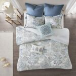 Isla 8 Piece Cotton Floral Printed Reversible Comforter Set - Image 3
