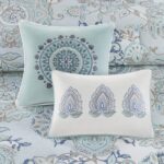 Isla 8 Piece Cotton Floral Printed Reversible Comforter Set - Image 12