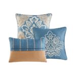 Caspian Medallion Print 9 Piece King Comforter Set - Image 11