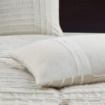 Essence Oversized Cotton Clipped Jacquard 9 Piece King Comforter Set (Ivory) - Image 7