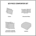 Hollywood Glam 9 Piece King Comforter Set - Image 14