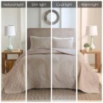 Oakley 3 Piece Queen Reversible Bedspread Set - Khaki - Image 8