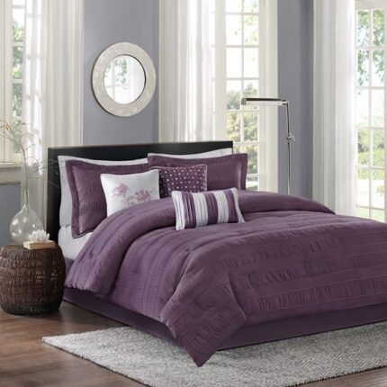 Madison Park Hampton comforter set in purple