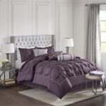 Madison Park Laurel Tufted comforter set in plum