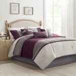Madison Park Palisades faux suede comforter set in purple
