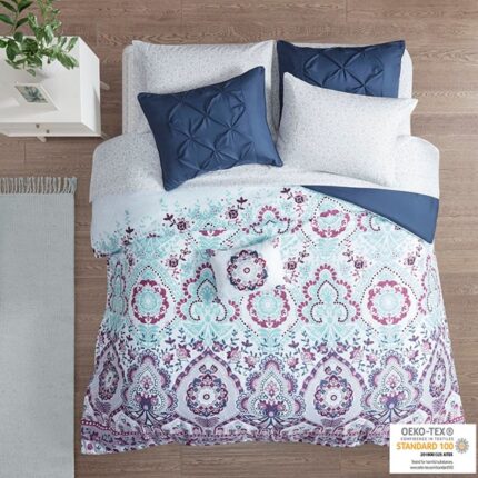 Vinnie Boho comforter set with bed sheets by Intelligent Design