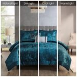 Lee 5 Piece Crinkle Velvet Comforter Set - Image 10