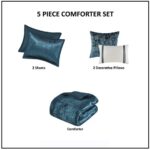 Lee 5 Piece Crinkle Velvet Comforter Set - Image 11