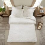 Bahari 3 Piece Tufted Cotton Chenille Palm Comforter Set - Image 3