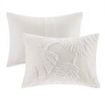Bahari 3 Piece Tufted Cotton Chenille Palm Comforter Set - Image 9