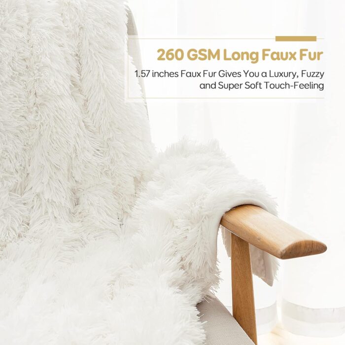 Sherpa Faux Fur Weighted Blanket (15lb) - Image 2