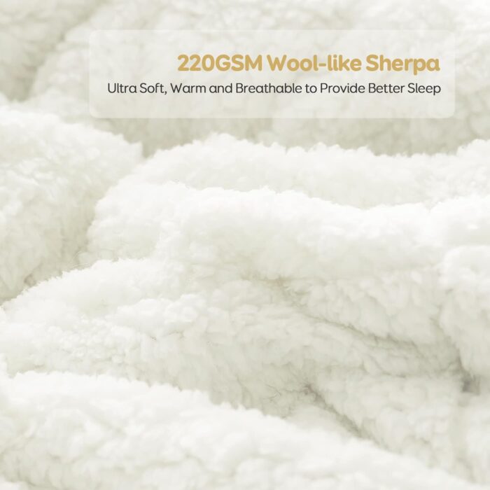 Sherpa Faux Fur Weighted Blanket (15lb) - Image 3