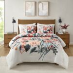 Dahlia 3 Piece Floral Cotton Comforter Set - Image 2