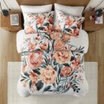 Dahlia 3 Piece Floral Cotton Comforter Set - Image 3