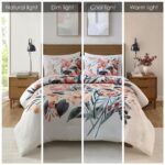 Dahlia 3 Piece Floral Cotton Comforter Set - Image 9