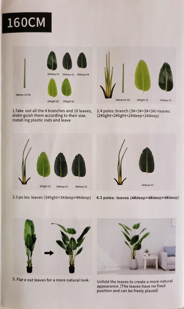 Faux Botanical - Bird of Paradise Plant - 5.2Ft (62 inches) - Image 11